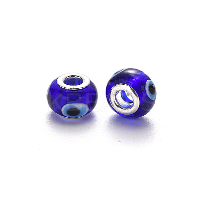 Handmade Evil Eye Lampwork European Beads LPDL-N001-003-C02-1