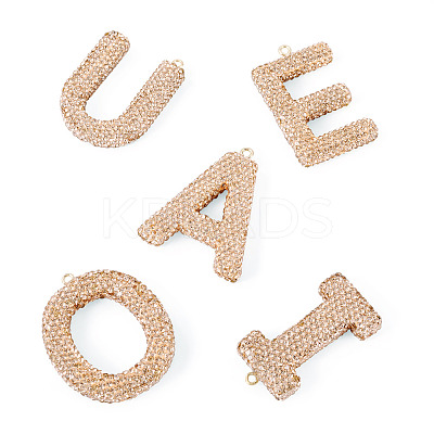 5Pcs 5 Styles Handmade Polymer Clay Rhinestone Big Pendants FIND-BT0001-39A-1