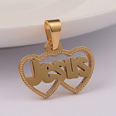 Ion Plating(IP) 304 Stainless Steel Pendants STAS-K162-093G-1