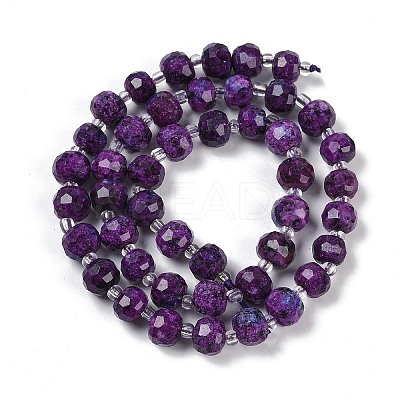Natural Sesame Jasper Dyed Beads Strands G-H057-A21-03-1