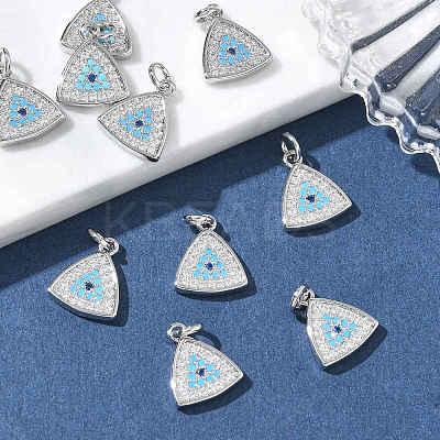 SHEGRACE Brass Colorful Cubic Zirconia Pendants XGRQ3K375-520P-1
