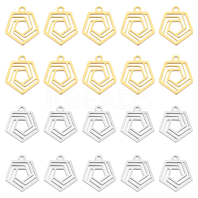 20Pcs 2 Colors 201 Stainless Steel Charms STAS-UN0031-02-1