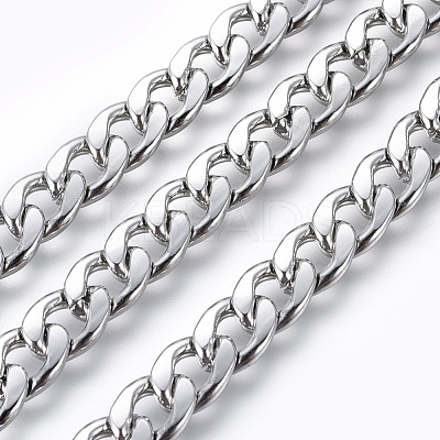 Tarnish Resistant Men Curb Chain Necklace NJEW-F027-46-1