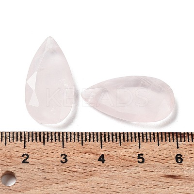 Natural Rose Quartz Faceted Pendants G-D082-01G-1