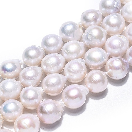 Natural Baroque Pearl Keshi Pearl Beads Strands PEAR-S019-10A-1