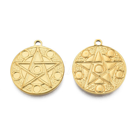 Ion Plating(IP) 201 Stainless Steel Pendants STAS-N098-214LG-1