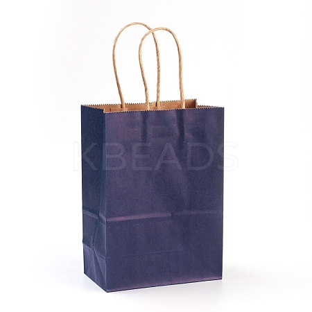 Pure Color Kraft Paper Bags AJEW-G019-09C-1