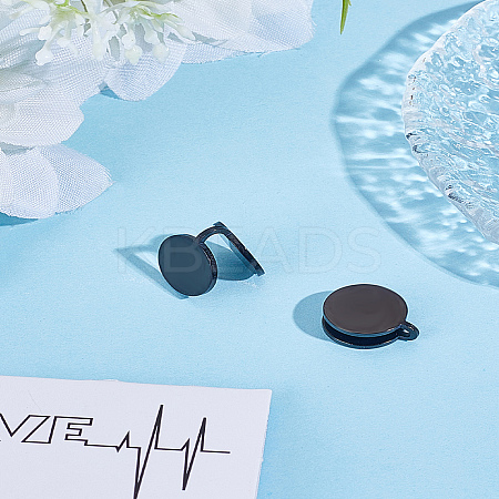 2Pcs Stainless Steel Clip-on Earrings EJEW-LP0007-046EB-1