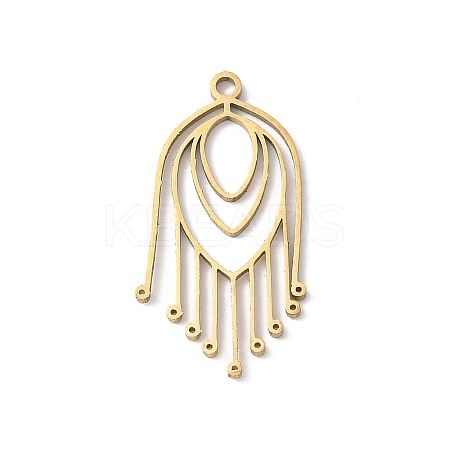 201 Stainless Steel Filigree Pendants LS-STAS-K298-05G-1