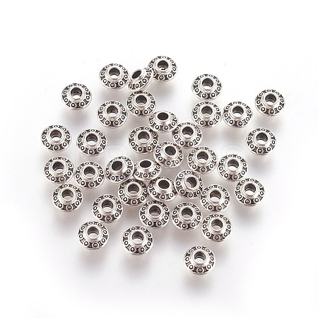 200Pcs Tibetan Style Alloy Spacer Beads TIBEB-ZF0001-02AS-1