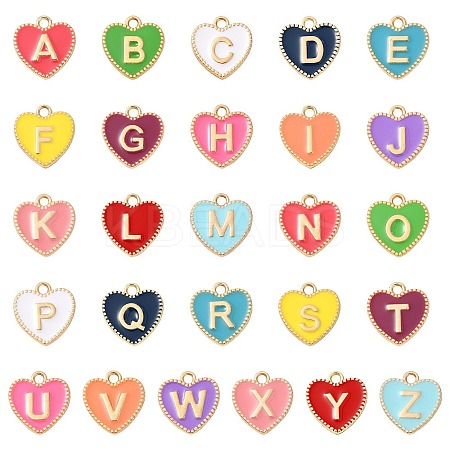 52Pcs Alloy Enamel Pendants ENAM-CJ0007-07A-1