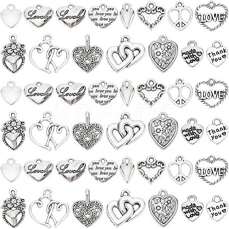 150Pcs 15 Styles Tibetan Style Alloy Charms FIND-AR0004-94-1