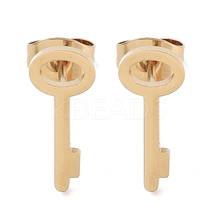PVD Vacuum Plating 304 Stainless Steel Stud Earrings for Women EJEW-A048-40A-G-1
