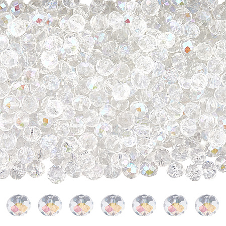 Electroplate Glass Beads Strands EGLA-LT0001-06B-1