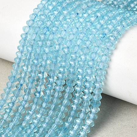 Natural Blue Topaz Beads Strands G-K376-I07-3x4mm-1