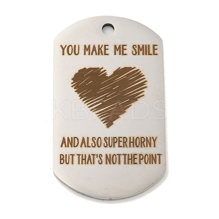 Non-Tarnish Valentine's Day 201 Stainless Steel Pendants STAS-L079-02P-07-1