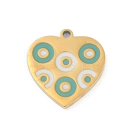 304 Stainless Steel Enamel Charms STAS-I325-043G-1