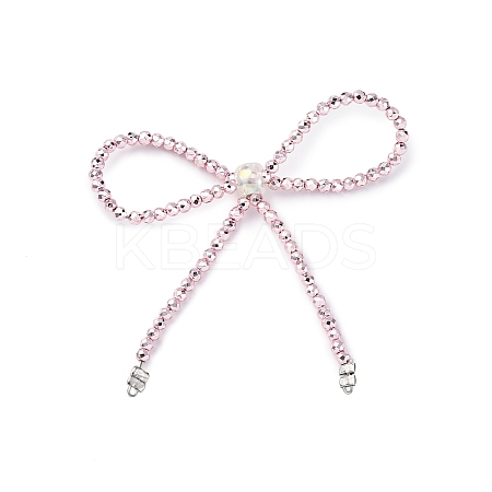 Alloy & Glass Bowknot Chandelier Component Links PALLOY-D360-01F-1