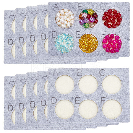 6-Hole Felt Bead Design Boards TOOL-WH0127-38C-1