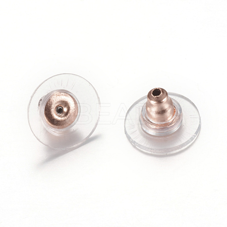 304 Stainless Steel Bullet Clutch Earring Backs LS-X-STAS-T004-10RG-1