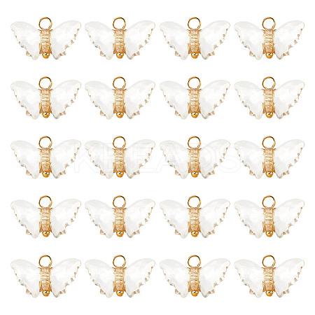 Plating Transparent Acrylic Pendants FIND-DC0004-69-1