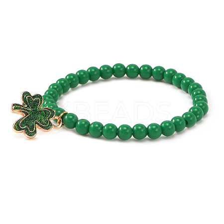 Alloy Acrylic Charm Bracelets BK9964-17-1