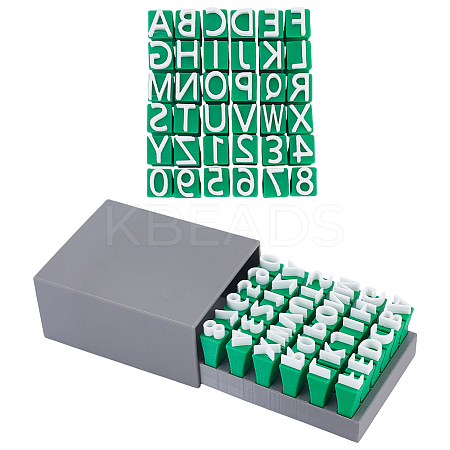 Plastic Uppercase Letter Clay Stamp Sets DIY-WH0750-114B-1