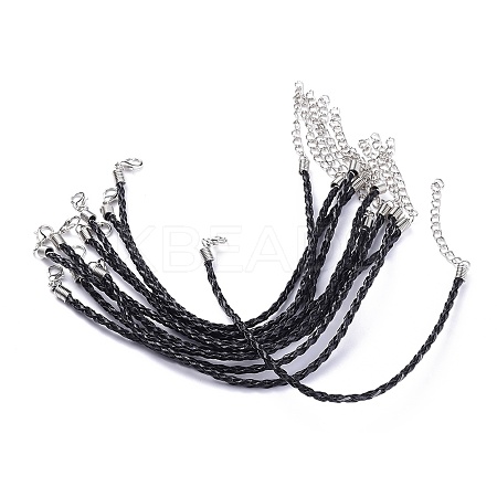Trendy Braided Imitation Leather Bracelet Making X-BJEW-S076-002-1