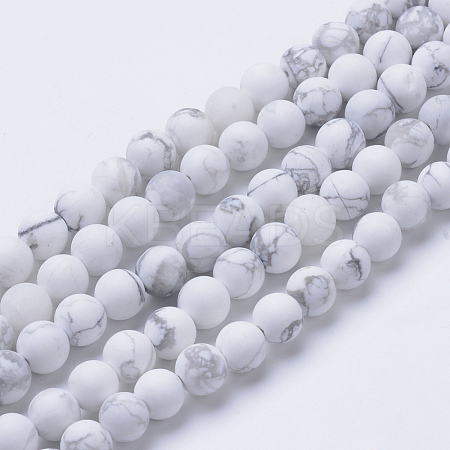 Natural Howlite Beads Strands LS-G-T055-6mm-02-1