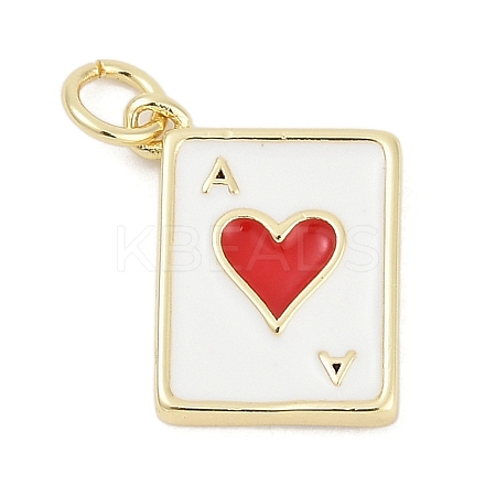 Brass Enamel Charms KK-G522-44G-02-1