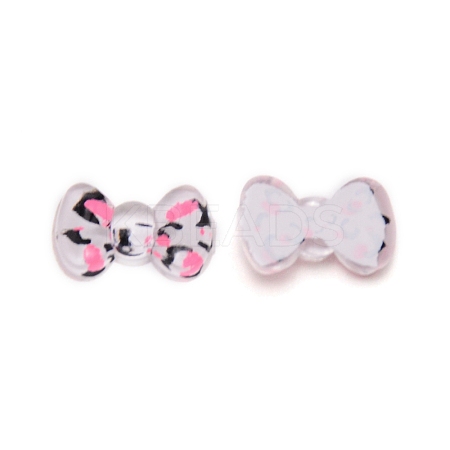 Bowknot Resin Cabochons MRMJ-WH0074-30L-1