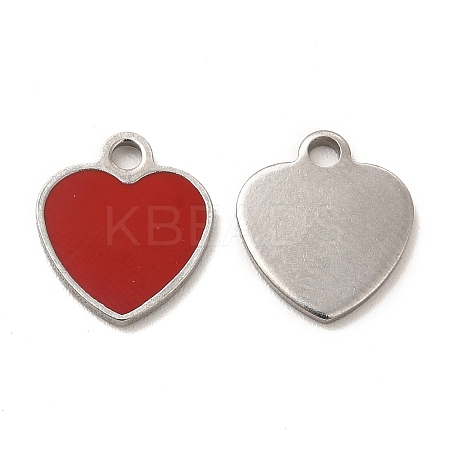 304 Stainless Steel Enamel Pendants STAS-M308-16P-03-1