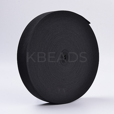 Flat Elastic Rubber Cord/Band LS-EC-WH0002-25mm-04-1