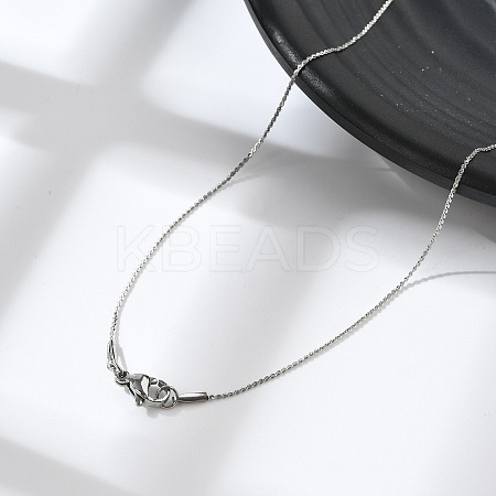 Non-Tarnish 304 Stainless Steel Serpentine Chain Necklace for Men Women NJEW-G076-01A-P-1