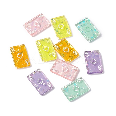 Transparent Resin Pendants RESI-I047-02B-1