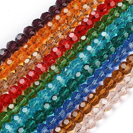 Transparent Glass Beads Strands GLAA-Q104-01D-1