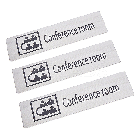 430 Stainless Steel Sign Stickers STAS-GF0001-06B-1