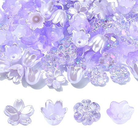 DIY Flower Plastic & Acrylic Beads Jewelry Making Finding Kit DIY-YW0008-78B-1