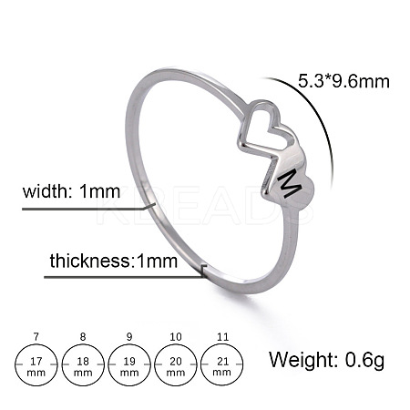 304 Stainless Steel Finger Rings for Women Men FS-WGB974C-38-1