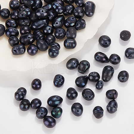 1 Strand Natural Cultured Freshwater Pearl Beads Strands PEAR-NB0002-34-1