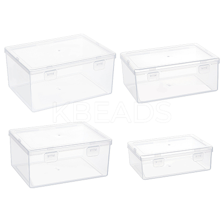 4Pcs 4 Styles PP Plastic Double Knots Bead Storage Containers CON-BC0007-32-1