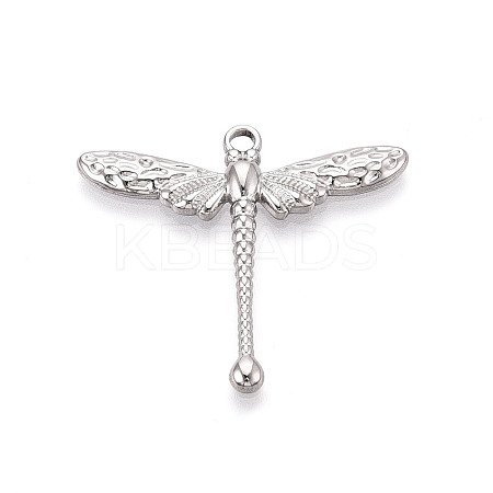 304 Stainless Steel Dragonfly Pendants STAS-T069-23P-1