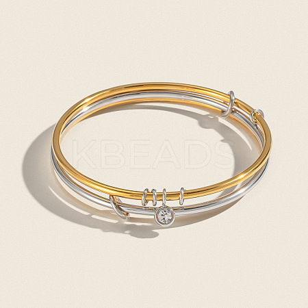 Minimalist 304 Stainless Steel Multi-layered Bangles WQ1002-1
