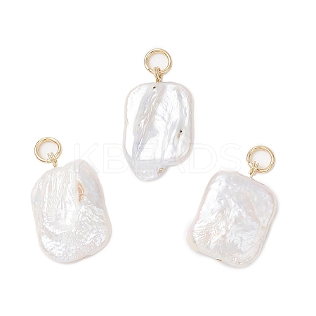 Natural Cultured Freshwater Pearl Pendants PALLOY-JF04281-1