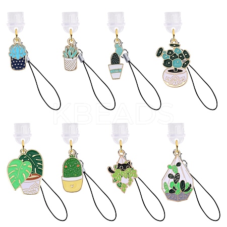 10Pcs Alloy Enamel Mobile Straps HJEW-SW00132-04-1