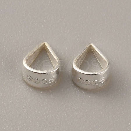 925 Sterling Silver Snap on Bails STER-WH0010-02B-S-1