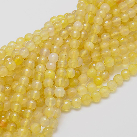 Natural Agate Beads Strands G-G580-8mm-07-1