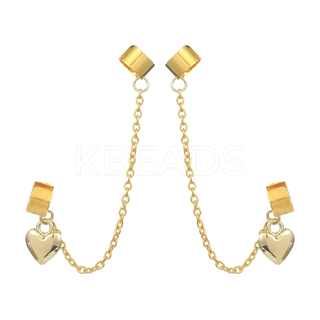 Brass Cuff Earrings EJEW-JE05407-01-1