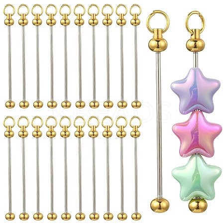 20Pcs Iron Beadable Keychain Bar for Jewelry Making DIY Crafts IFIN-YW0003-98D-1