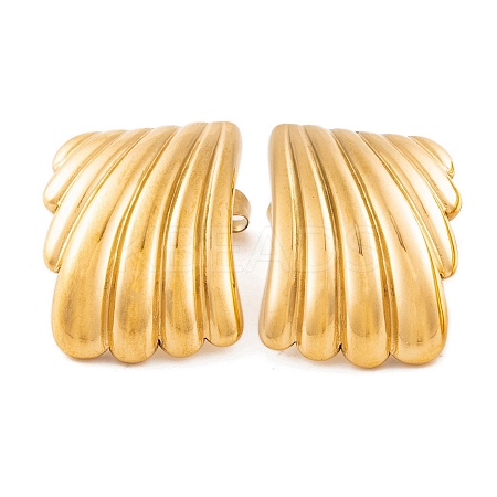 Ion Plating(IP) 304 Stainless Steel Stud Earrings for Women LS-EJEW-L272-032G-01-1